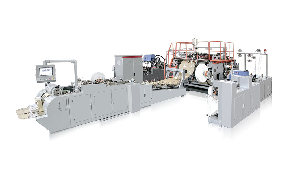 WFD-330 Fully Automatic Roll Fed With Twisted & Flat Handle Paper Bag Making Machine