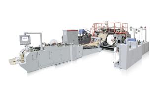 WFD-550 Fully Automatic Roll Fed With Twisted & Flat Handle Paper Bag Making Machine