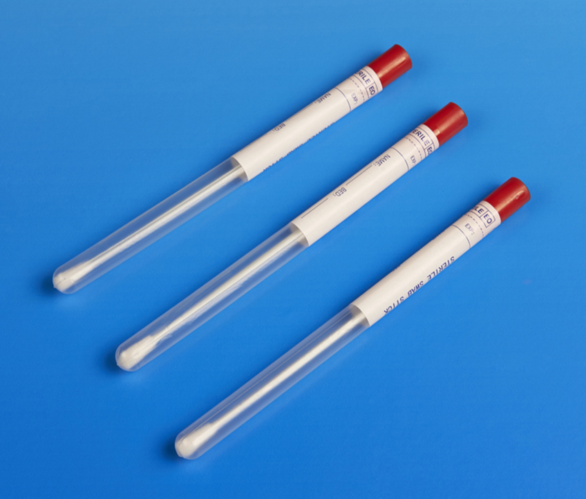 93050 Throat and Nose Sampling Swab with Red Cover Transport Tube
