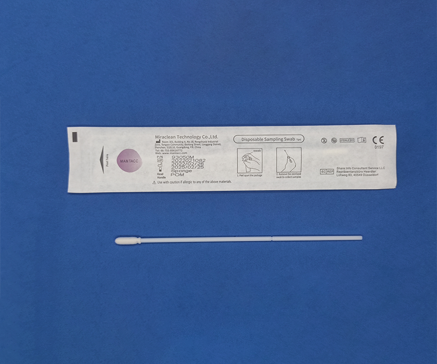 93050M Disposable Sampling Foam Laryngopharyngeal Buccal Swab For DNA Sample Collection