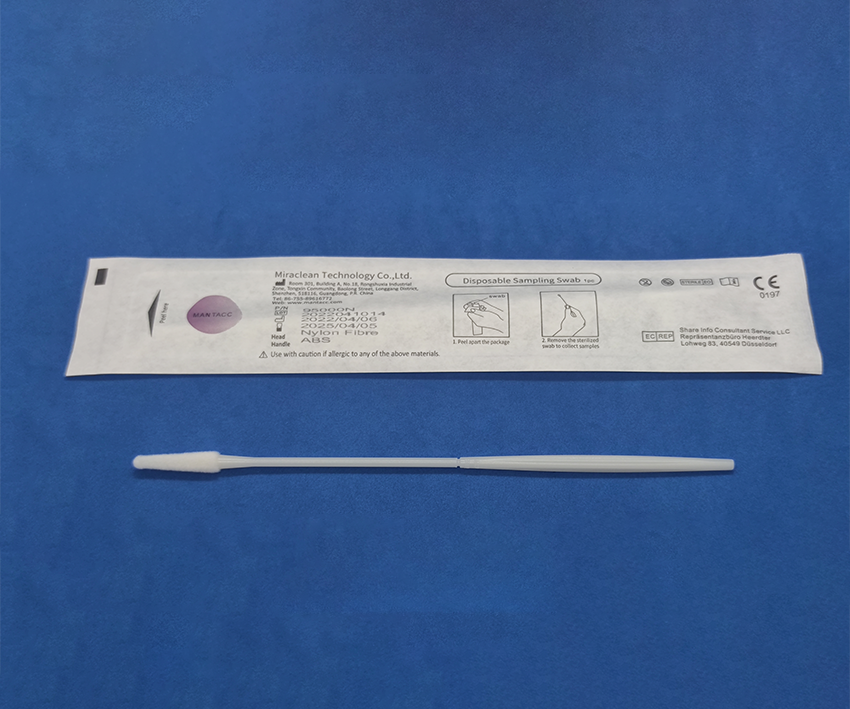 Mantacc 95000N 6.0'' Flocked Sampling Cervical Swab w/ABS Handle, 81mm Breakpoint