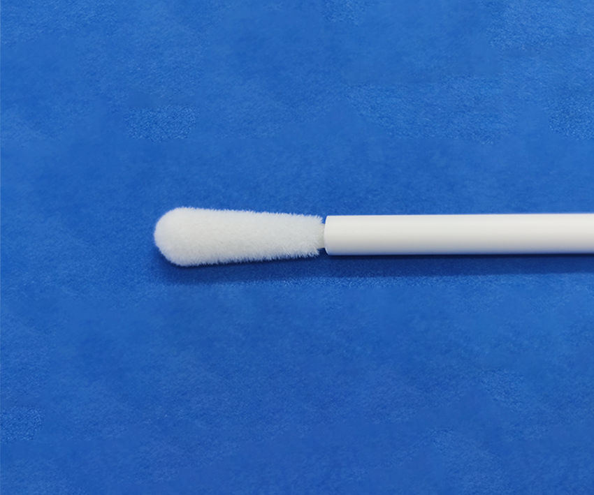 93050W  Disposable Sampling  Fecal Flocked Swab with total length 125mm