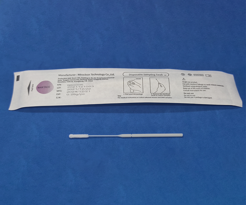 96000K Disposable Flocked Nasal Sampling Swab Paired for Antigen Test Kit