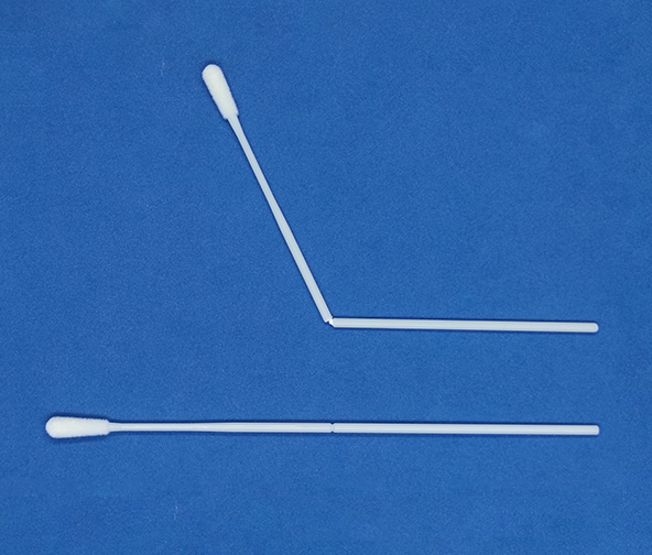 Mantacc 93050C 6'' Flocked Sampling Oropharyngeal Swab w/ABS Handle, 80mm Breakpoint