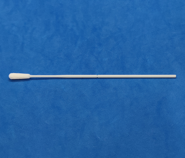 Mantacc 93050C 6'' Flocked Sampling Oropharyngeal Swab w/ABS Handle, 80mm Breakpoint