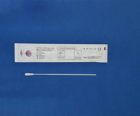 Mantacc 93050C 6'' Oropharyngeal Flocked Sampling Swab w/ABS Handle, 80mm Breakpoint