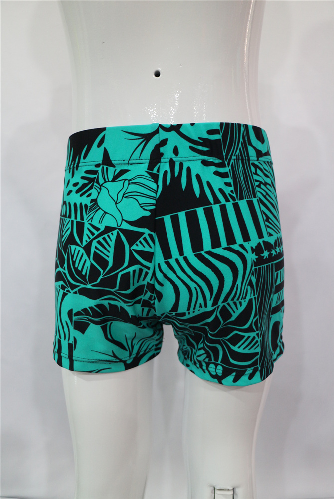 Boys' Full Printed&Metallic Eyelet Swimming Shorts-MeHM20KS107