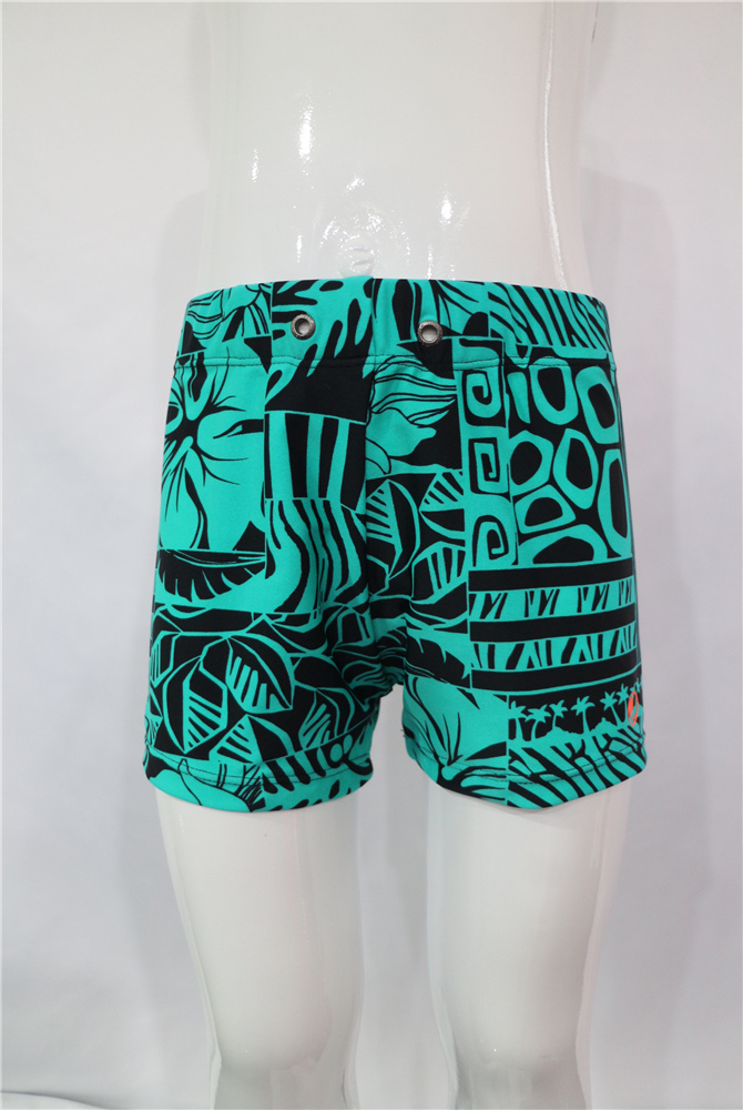 Boys' Full Printed&Metallic Eyelet Swimming Shorts-MeHM20KS107