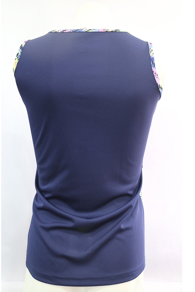 Ladies  Printed Insert & Binding Sports Vest-HM21FW037