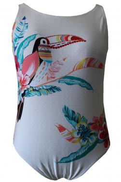 Women's Bird Design U Back One Piece Swimsuit-HM20SW237
