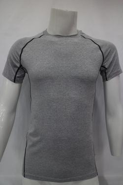 Men's Soild Gray Active T-shirt-HM20SP007