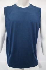 Men's  Light Basic Blue Melange Active Vest-HM22SP003
