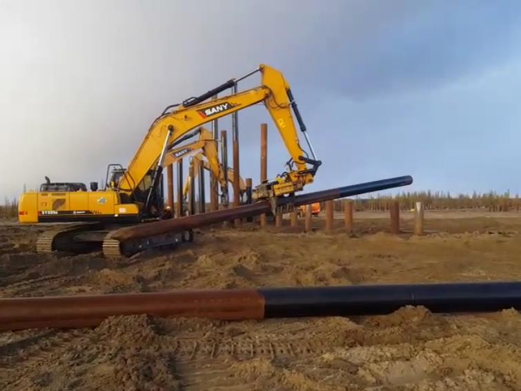 Excavator Side Grip Vibro Hammer Boosts Tough Construction Works in Russia