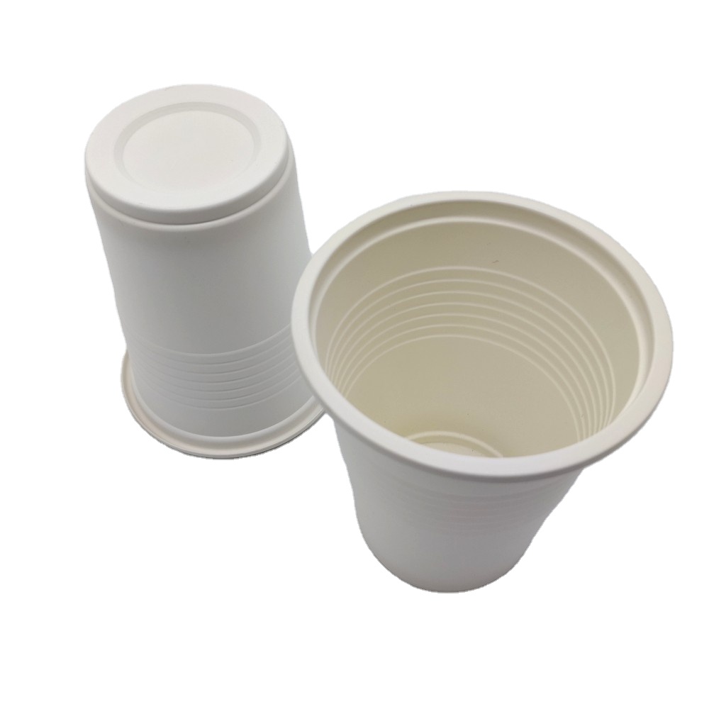 Biodegradable Disposable Cornstarch and Rice Husk Coffee Cups