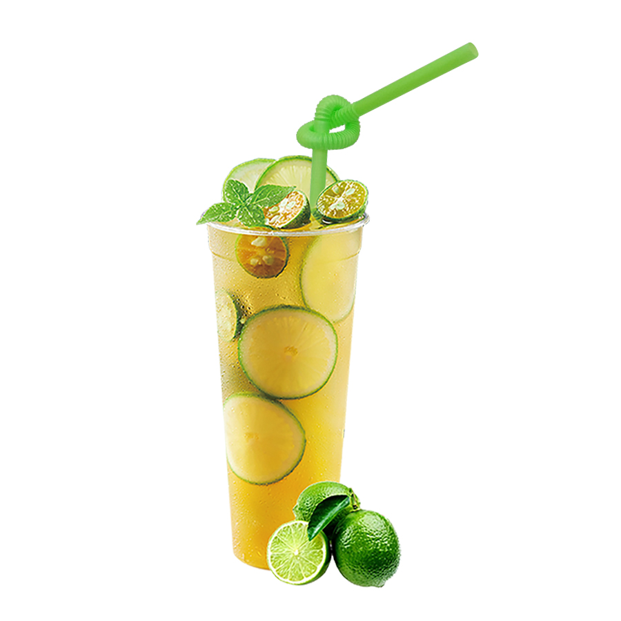 Disposable PLA Drinking Straws Compostable Plant Based Smoothie Beverage Customized Straw
