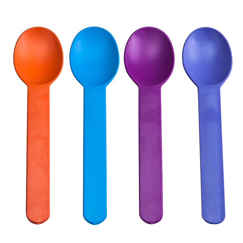 Colorful Ice Cream Spoon Eco-friendly Cornstarch Spoon