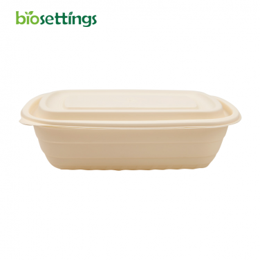 Biodegradable 700ml,800ml,900ml,1000ml Cornstarch Food Container Disposable Lunch Box
