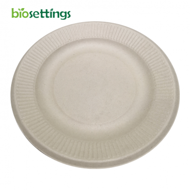 5", 6", 7", 8" PFAS Free Heavy-Duty Quality Natural Disposable Bagasse Eco-friendly Plates