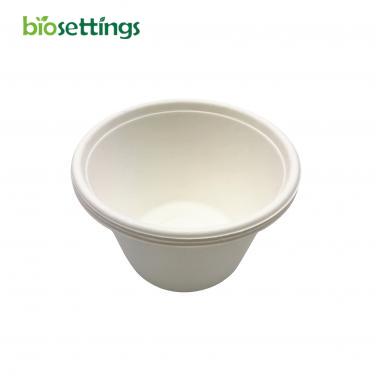 Biodegradable Disposable Sugarcane Bagasse 500ML Cup with Sugarcane Lid