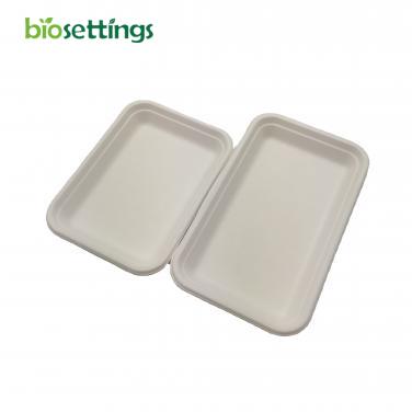 PFAS Free New Eco Sublimation Disposable Organic Brown Bagasse Plant Fiber Babe Nuts Dish Bamboo Plates