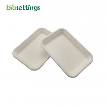 PFAS Free New Eco Sublimation Disposable Organic Brown Bagasse Plant Fiber Babe Nuts Dish Bamboo Plates