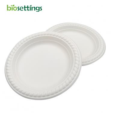 Eco-friendly Disposable Biodegradable Tableware Cornstarch Plate for Hot & Cold Foods