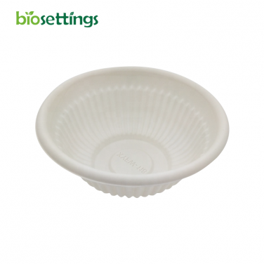 700ml Eco Friendly Cornstarch Bowl Microwavable Heavy Duty Bowl Great for Hot Soup, Salad, Ice Cream