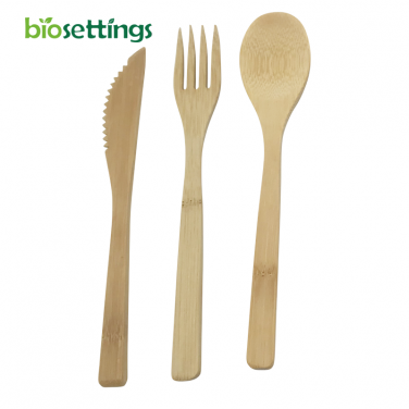 Eco-friendly travel reusable natural bamboo cutlery set