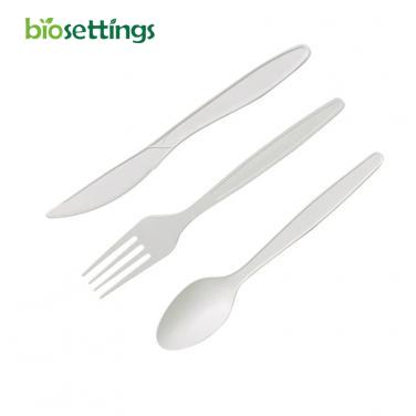 Biodegradable Tableware CPLA Compostable Disposable PLA Cutlery Set