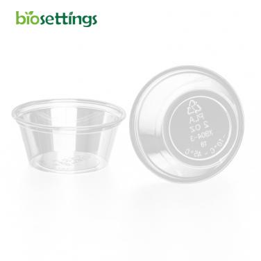 Eco-Friendly Plastic PLA Cup Lid PLA Eco-friendly Biodegradable Plastic Cups PLA Compostable 2oz Cups