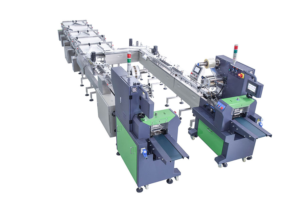 Automatic apple pie / pink pie packing machine packaging line