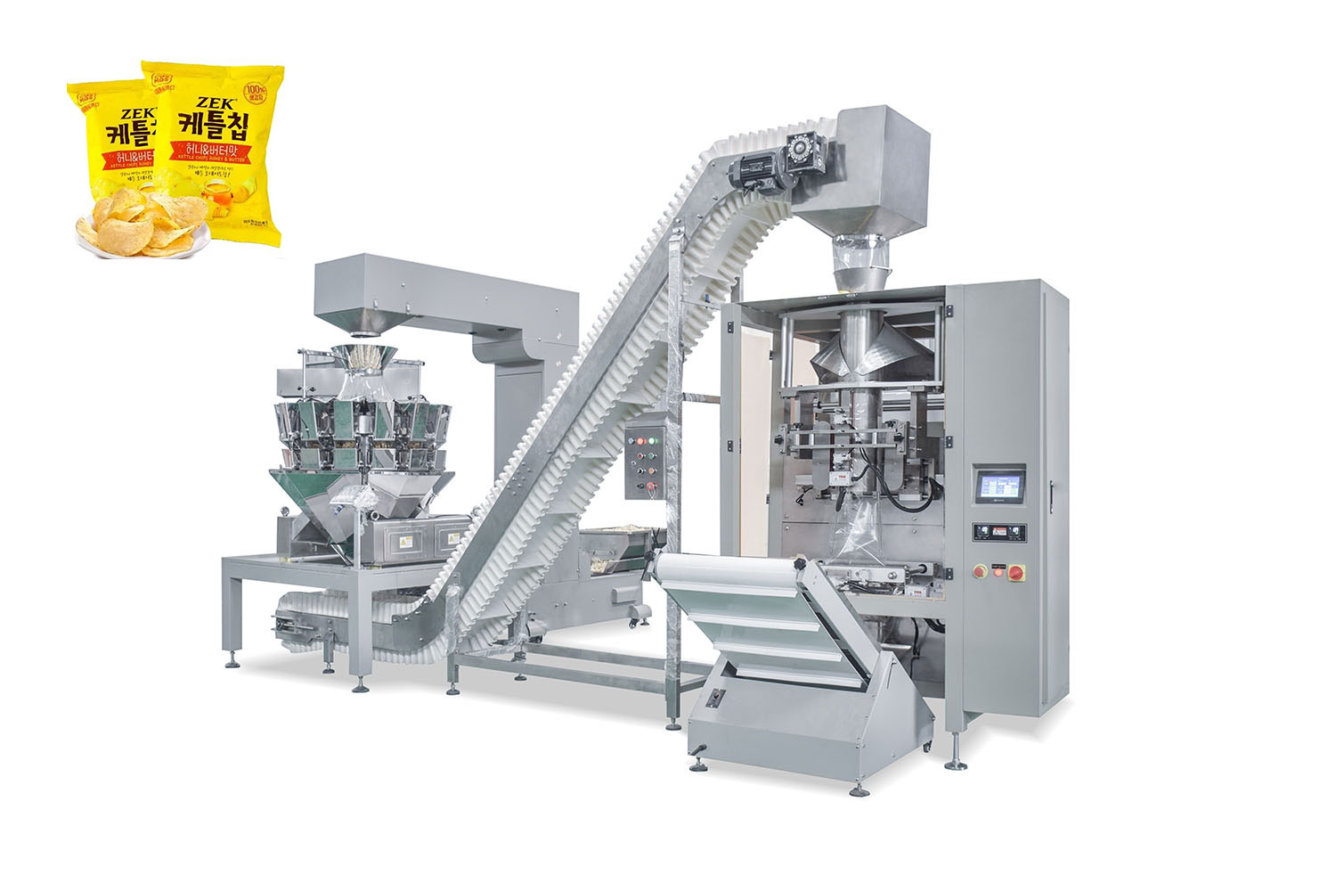 Secondary chips Feeding Packing Machine ZV-720A Longchuan Automatic