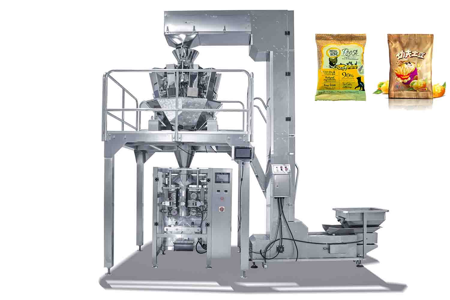 Chips Popcorns Snack Food Weighing and Packing Machine Stainless Steel Automatically ZV-420A
