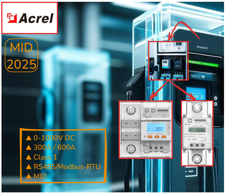 MID Certified DC Power Meter DJSF1352-D-600