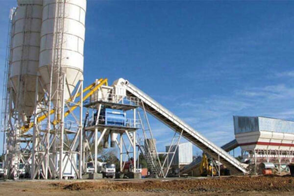 BELT CONVEYOR CONCRETE MIXING PLANT HZS200