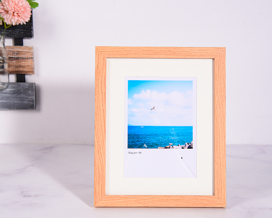 Hot Sale Customized Natural Wood Color 8x10 11x14 Collage Picture Frames Set with Mat