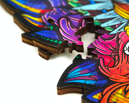 Manufacturer 3D A3 A4 A5 wooden puzzle jigsaw Best Gift Unique Shape Jigsaw puzzle Pieces Majestic Wolf lion fox for Adults Kids675574