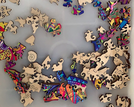 Manufacturer 3D A3 A4 A5 wooden puzzle jigsaw Best Gift Unique Shape Jigsaw puzzle Pieces Majestic Wolf lion fox for Adults Kids675574
