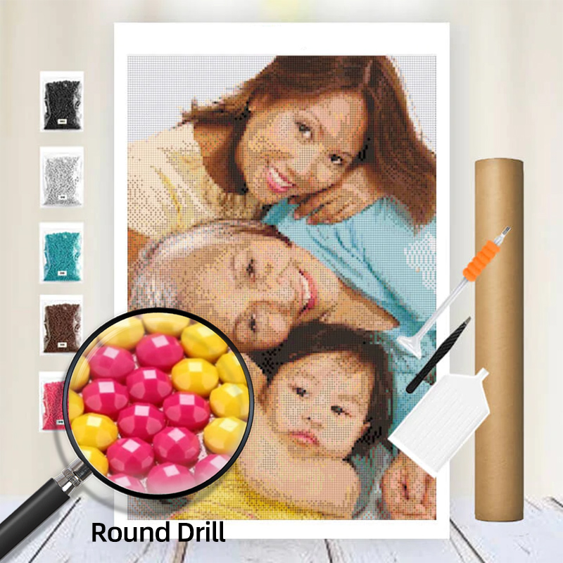 Round Diamond 30*40CM Without Frame