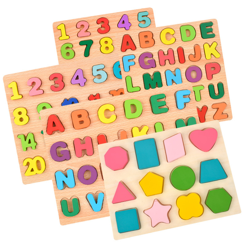 Wooden Alphabet Puzzle Toys For Children