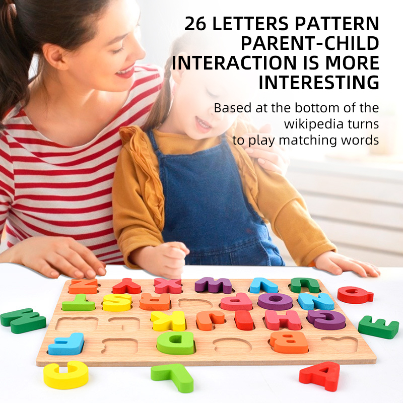 Wooden Alphabet Puzzle Toys For Children