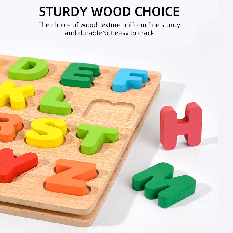 Wooden Alphabet Puzzle Toys For Children