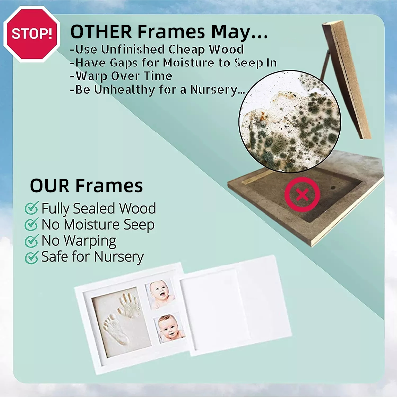 Baby Handprint Footprint Photo Frame