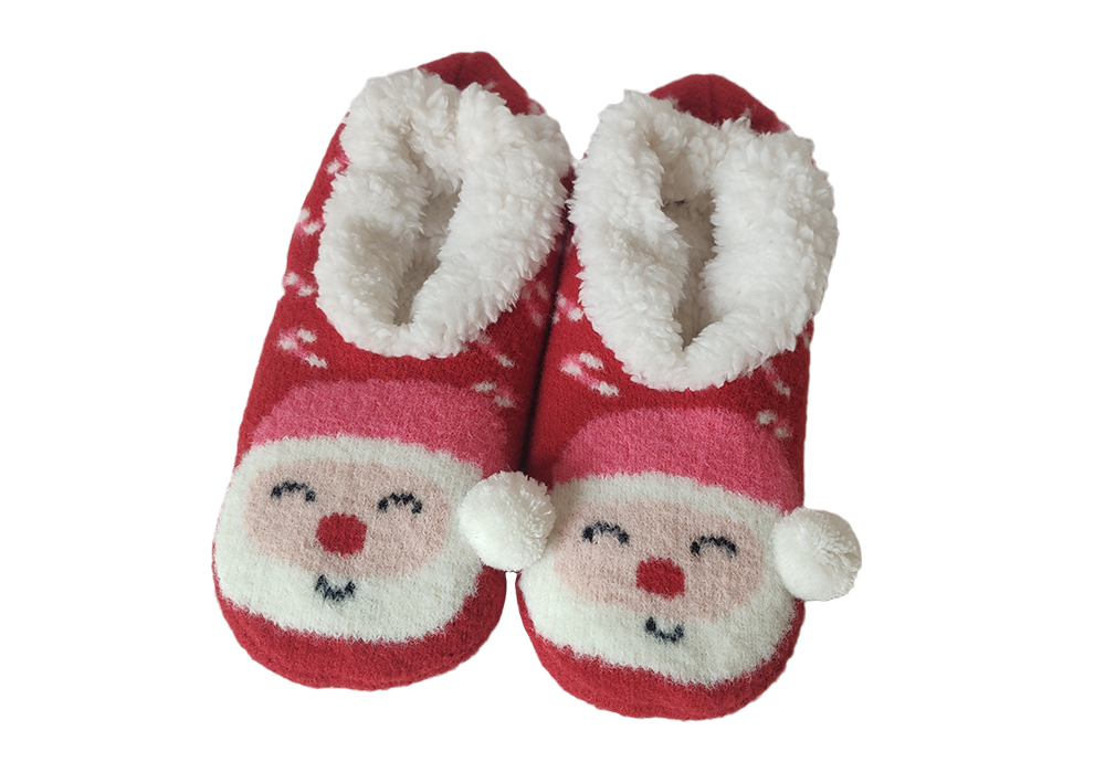 Experienced supplier of ultra soft footwear,Christmas footwear, jacquard slipper sock, pompom