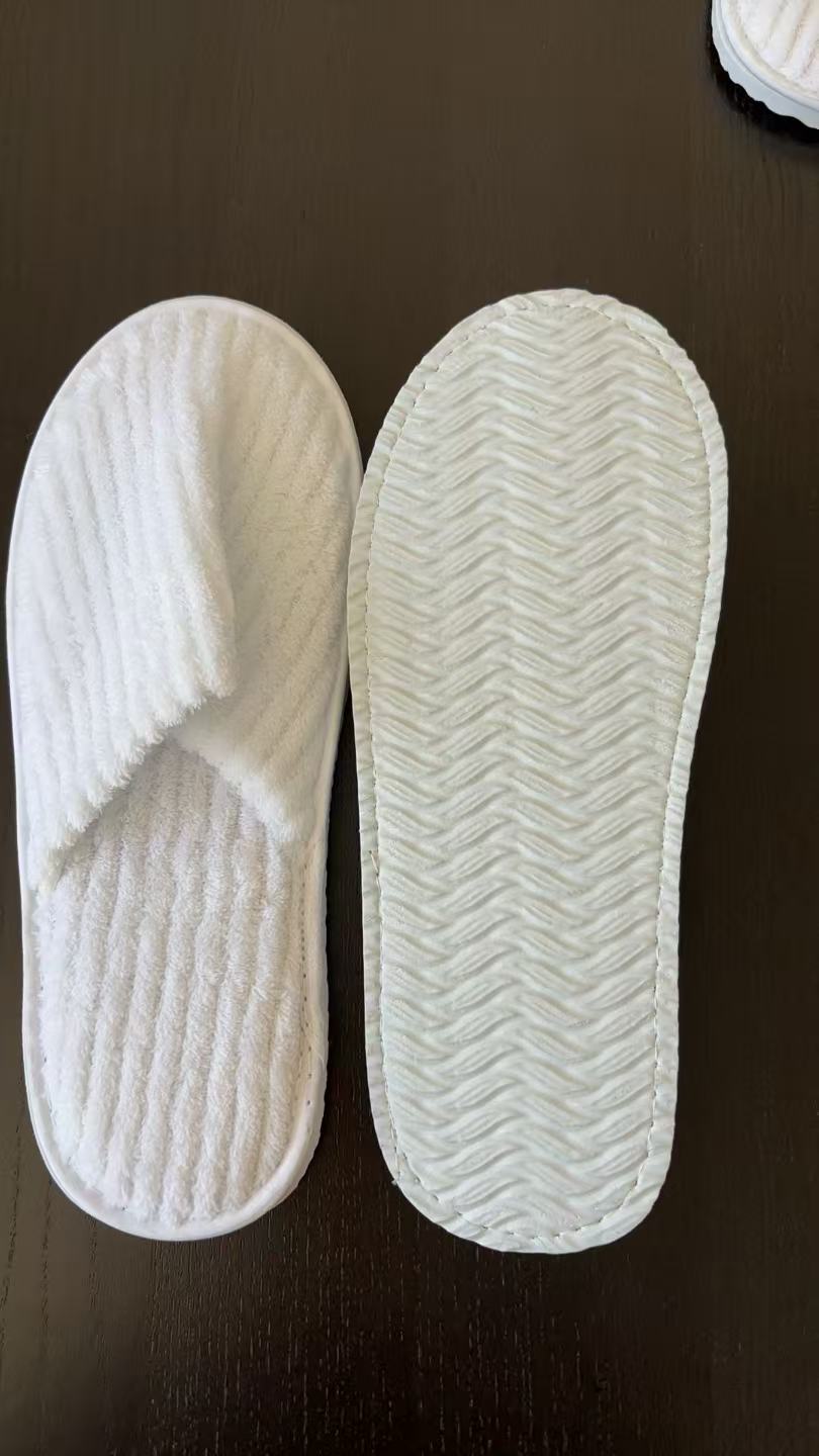 Lihaoju Wholesale White Soft  Hotel slippers