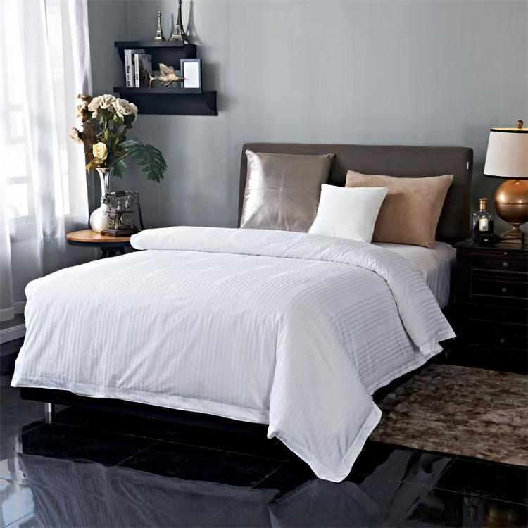Wholesale Hotel Satin White Satin Cotton Full Size Bedding Sets
