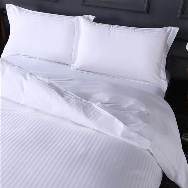 Wholesale Hotel Satin White Satin Cotton Full Size Bedding Sets