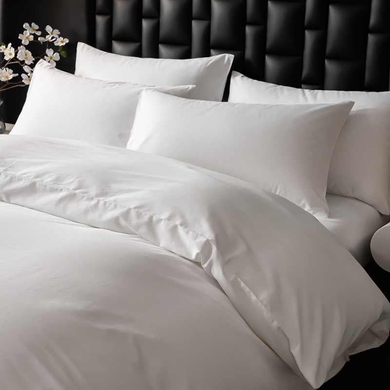 Wholesale Hotel Satin White Satin Cotton Full Size Bedding Sets