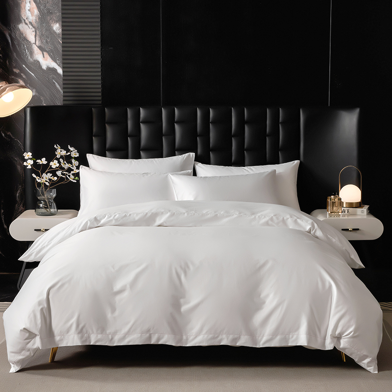 Wholesale Hotel Satin White Satin Cotton Full Size Bedding Sets