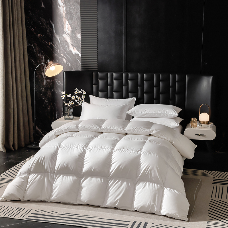 Lihaoju Goose Down Duvet Supply Hotel Bedroom White Filling Duvet 100% Cotton Quilted Duvet